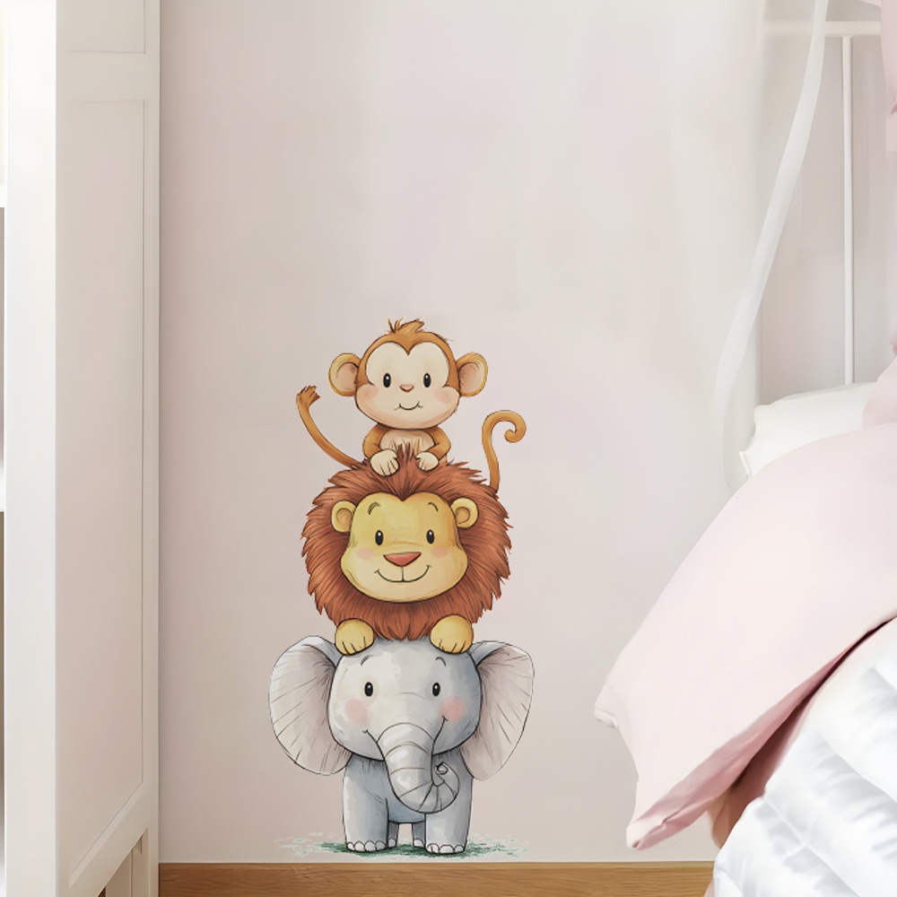Baby Nursery Wall Mural - Cute Forest Animals Wall Stickers for