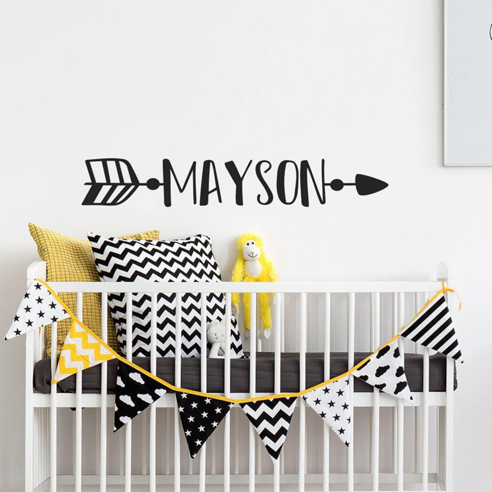 Baby Nursery Wall Decals - Personalized Name Wall Decal Boy with