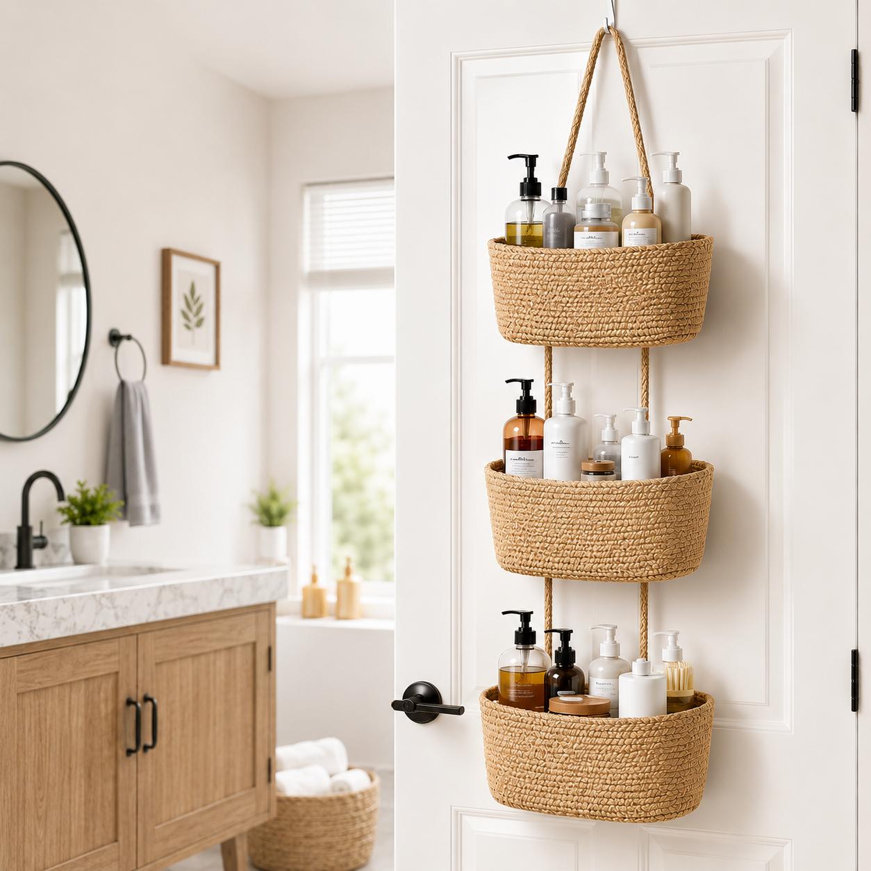 Baby Nursery Hooks - 3-Tier Over The Door Storage Organizer