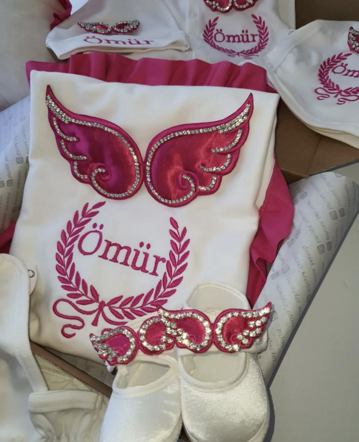 Baby Nursery Kit - Dollbling Hospital Exit 5pcs Embroidery Name