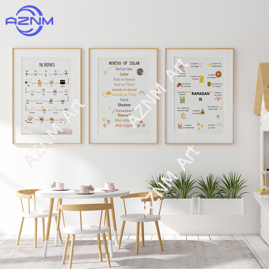Baby Nursery Kids - Islam Muslim Prophets Arabic Alphabet Allah