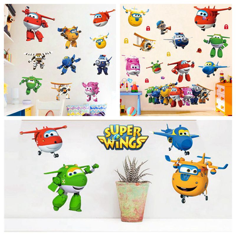 Hot Cartoon Super Wings Deform - Baby Nursery Wall Decals 리뷰 및 가격