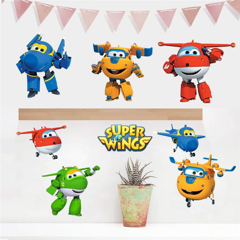 Hot Cartoon Super Wings Deform - Baby Nursery Wall Decals 리뷰 및 가격