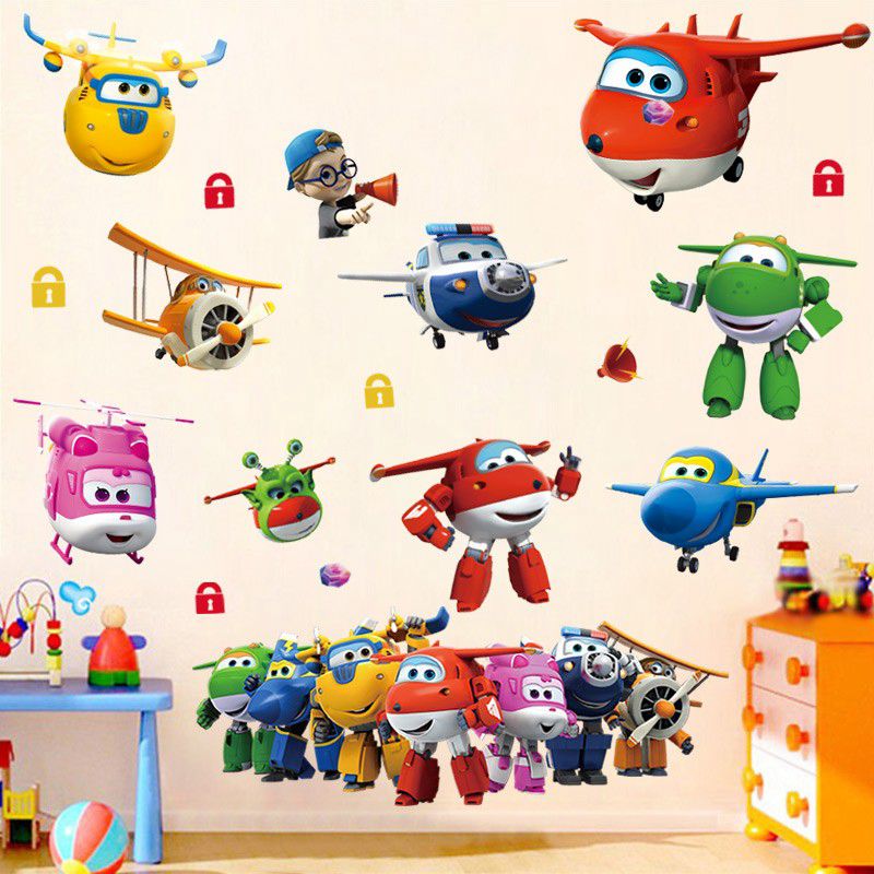 Hot Cartoon Super Wings Deform - Baby Nursery Wall Decals 리뷰 및 가격