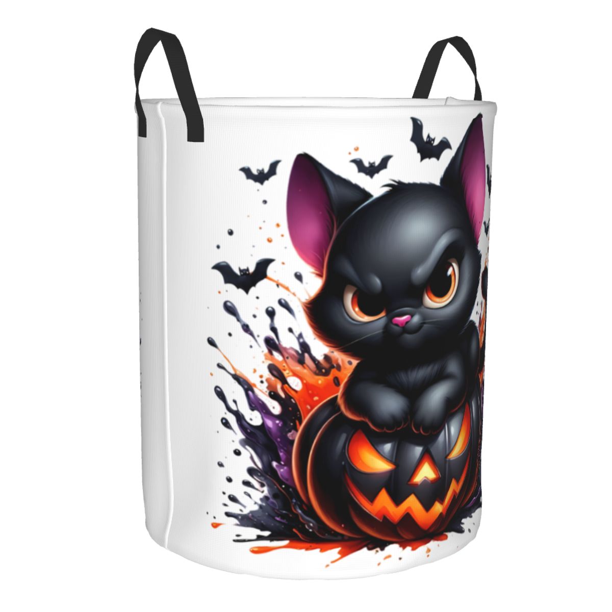 Halloween Black Cat Pumpkins L - Baby Nursery Laundry Hamper 리뷰 및 가격
