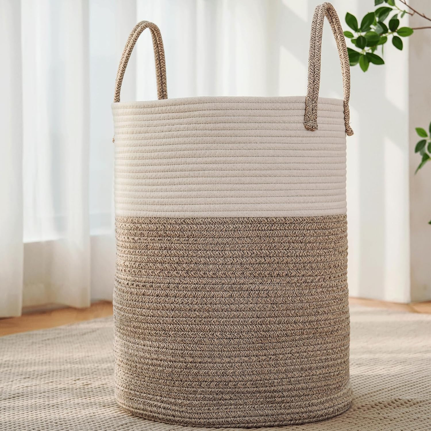 Large Woven Laundry Basket Ham - Baby Nursery Laundry Hamper 리뷰 및 가격