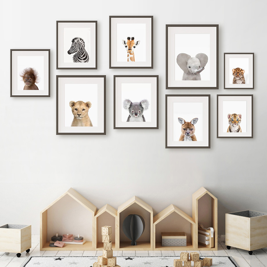 Baby Animal Nursery Wall Art P - Baby Zoo Nursery 리뷰 및 가격