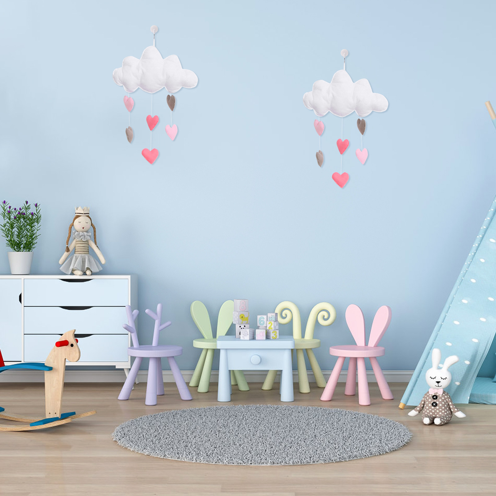 Cloud Hanging Decor with Love  - Baby Nursery Hooks 리뷰 및 가격