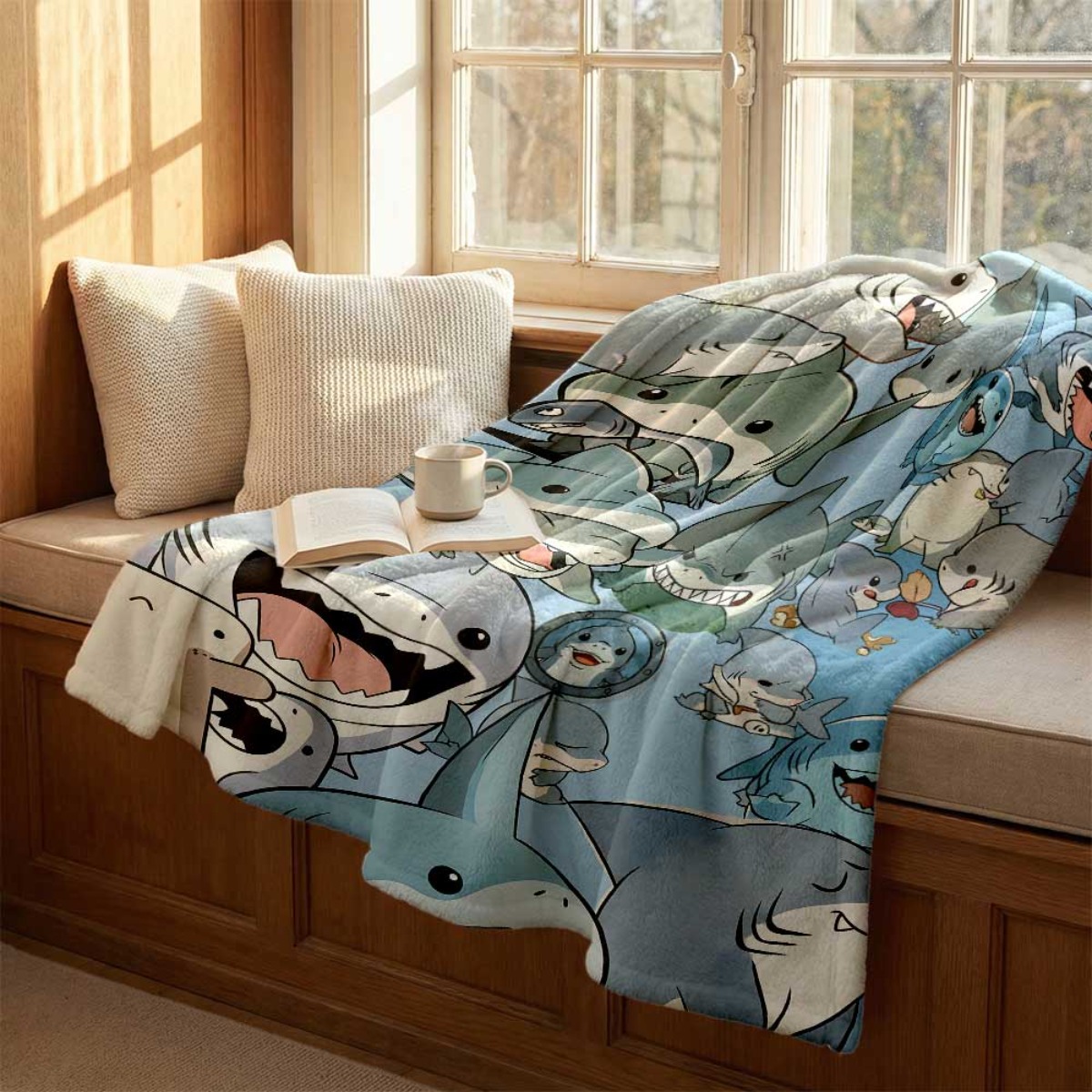 Large Cartoon Baby Sharks Flee - Baby Nursery In Hospital 리뷰 및 가격