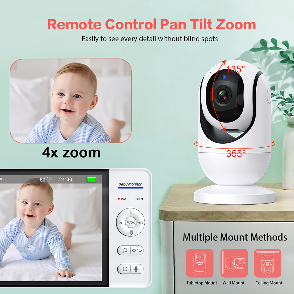 Video Baby Monitor 7'' 1080P H - Wearable Baby Monitor 리뷰 및 가격
