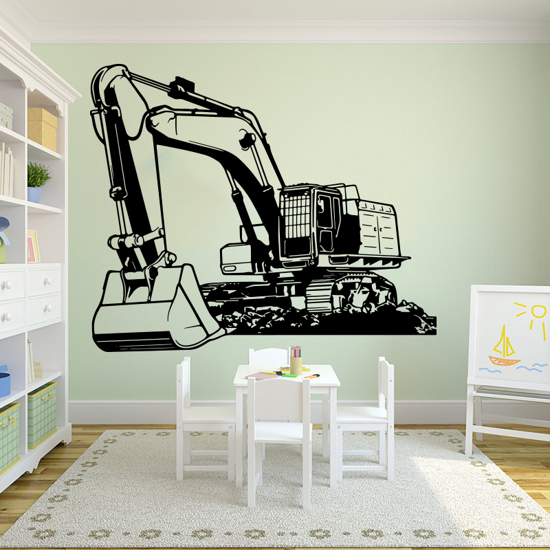 Large Heavy Equipmen Excavator - Baby Nursery Wall Mural 리뷰 및 가격