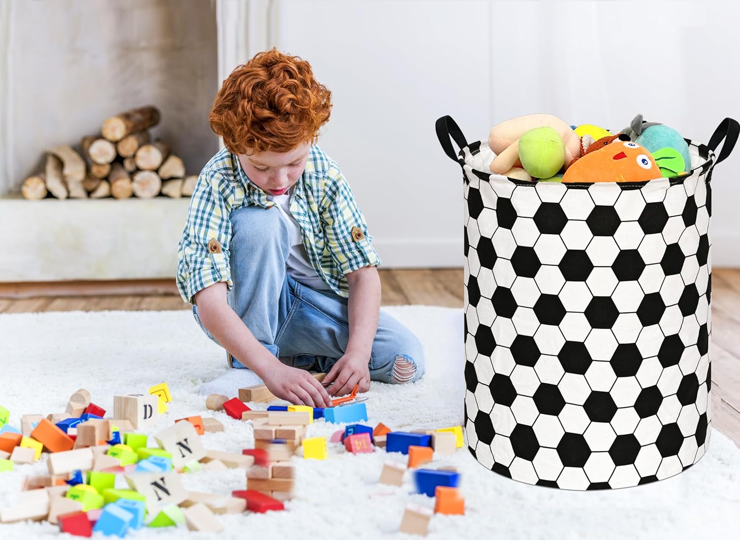 Round Kids Laundry Gift Basket - Baby Nursery Laundry Hamper 리뷰 및 가격