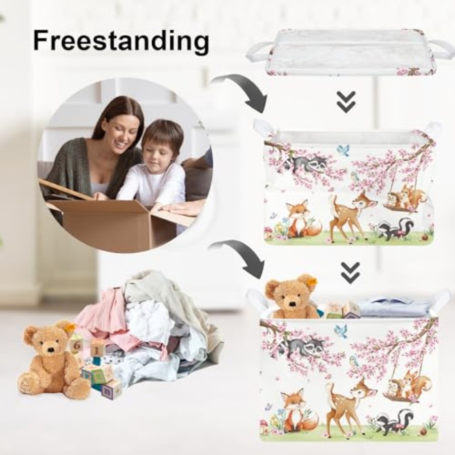 Forest Animal Baby Storage Bas - Baby Nursery Kids 리뷰 및 가격