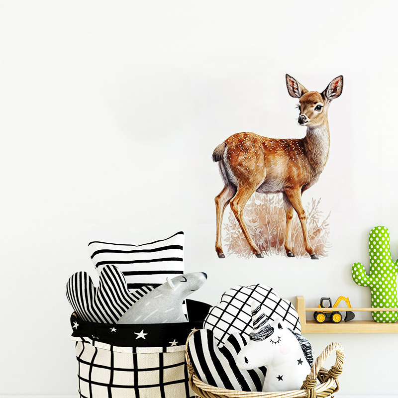 C400#Cute Deer Wall Sticker Ki - Baby Nursery Wall Mural 리뷰 및 가격