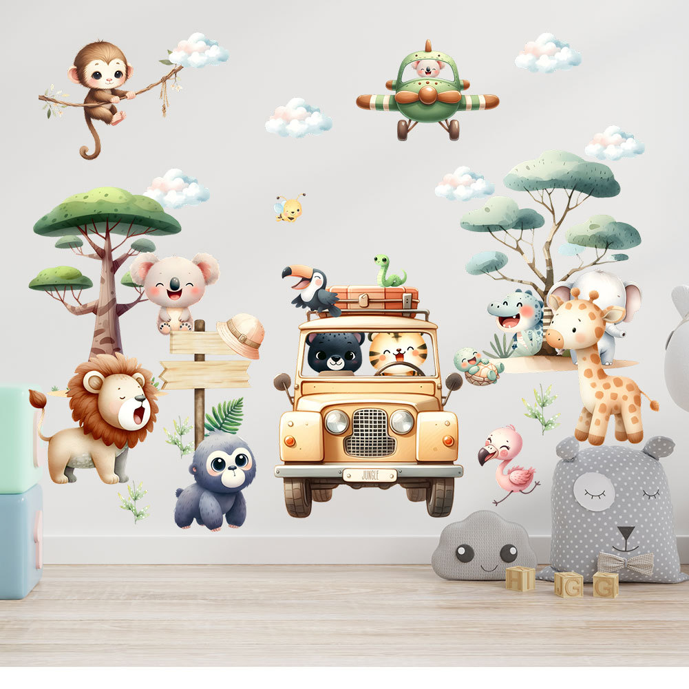 kids room cartoon elephant gir - Baby Zoo Nursery 리뷰 및 가격
