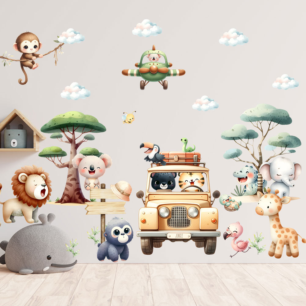 kids room cartoon elephant gir - Baby Zoo Nursery 리뷰 및 가격