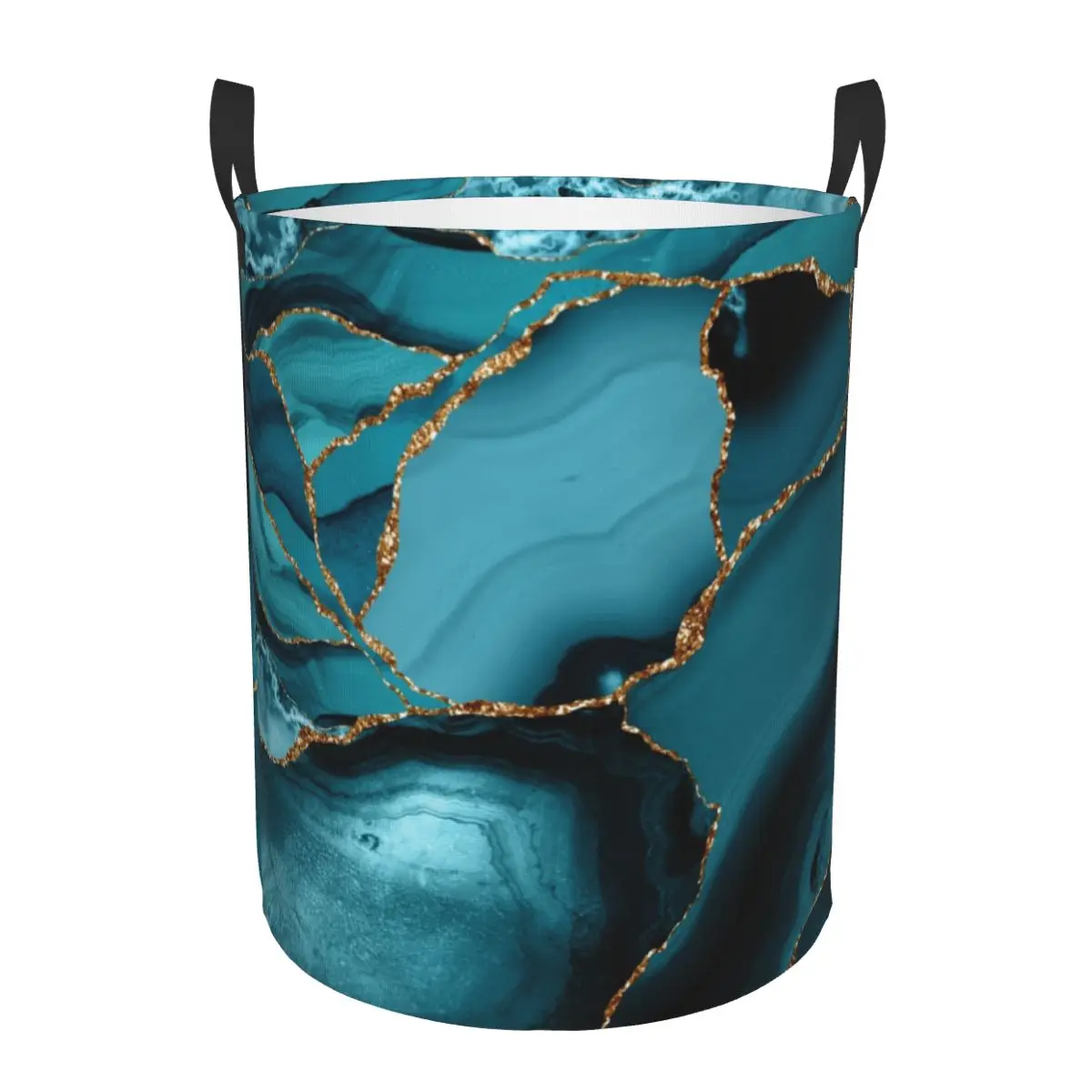 Custom Teal And Gold Marble La - Baby Nursery Laundry Hamper 리뷰 및 가격