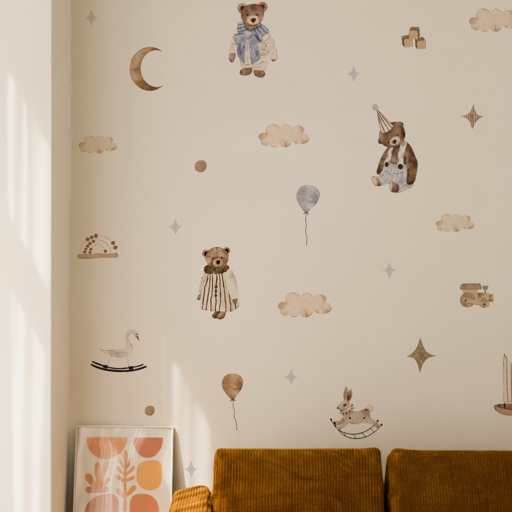 Boho Wall Stickers Vintage Cut - Baby Nursery Wallpaper Neutral 리뷰 및 가격