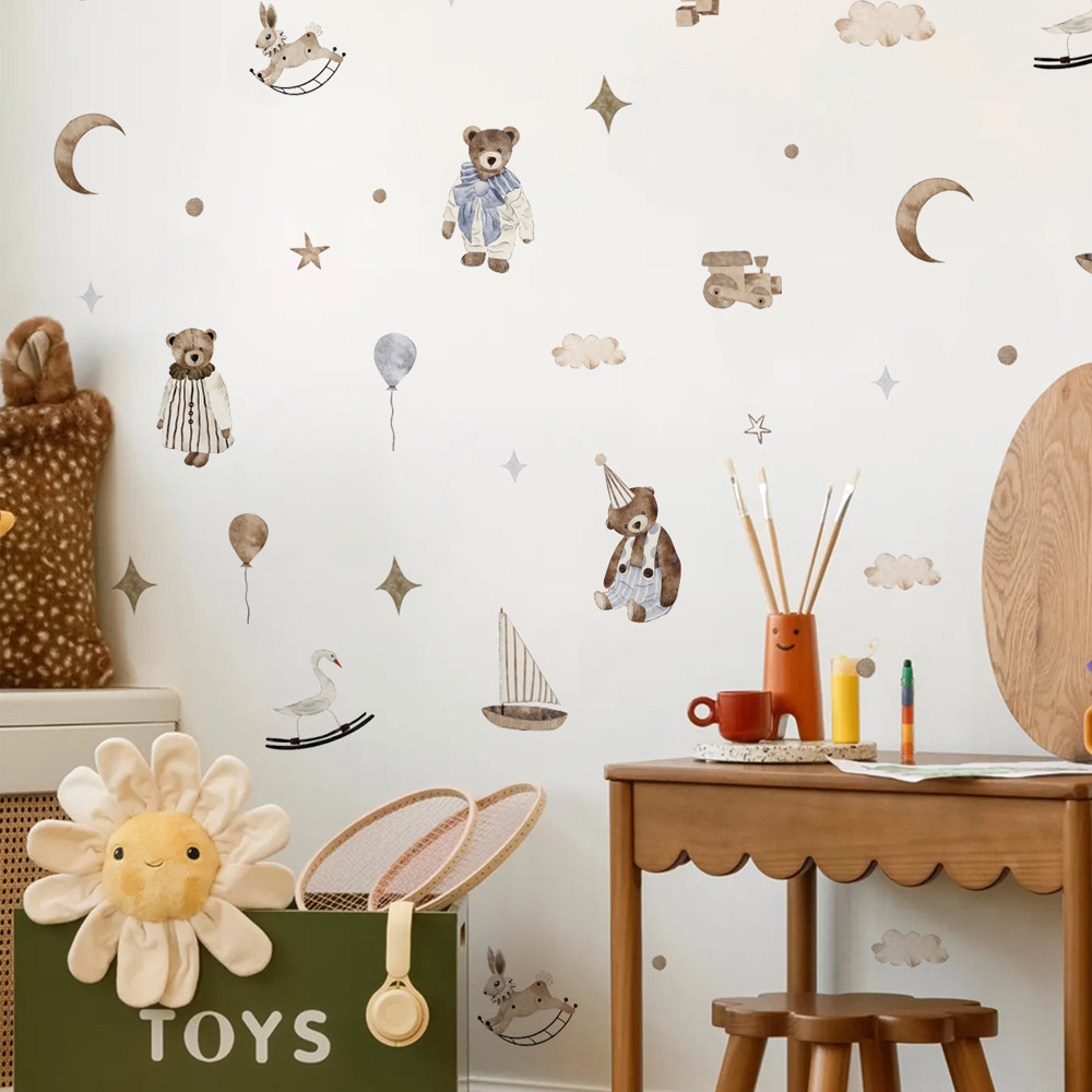 Boho Wall Stickers Vintage Cut - Baby Nursery Wallpaper Neutral 리뷰 및 가격