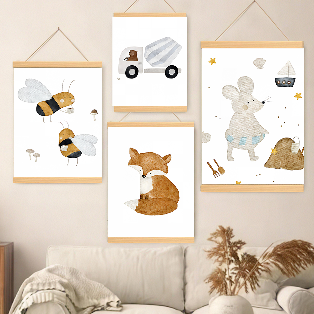 Boho Cartoon Posters Print Bea - Baby Nursery Kids 리뷰 및 가격