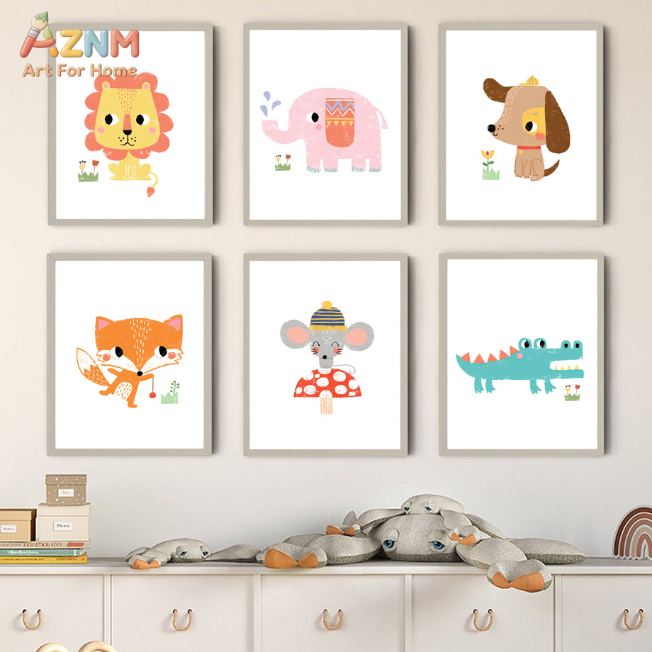 Cartoon Baby Animal Nursery Wa - Baby Zoo Nursery 리뷰 및 가격