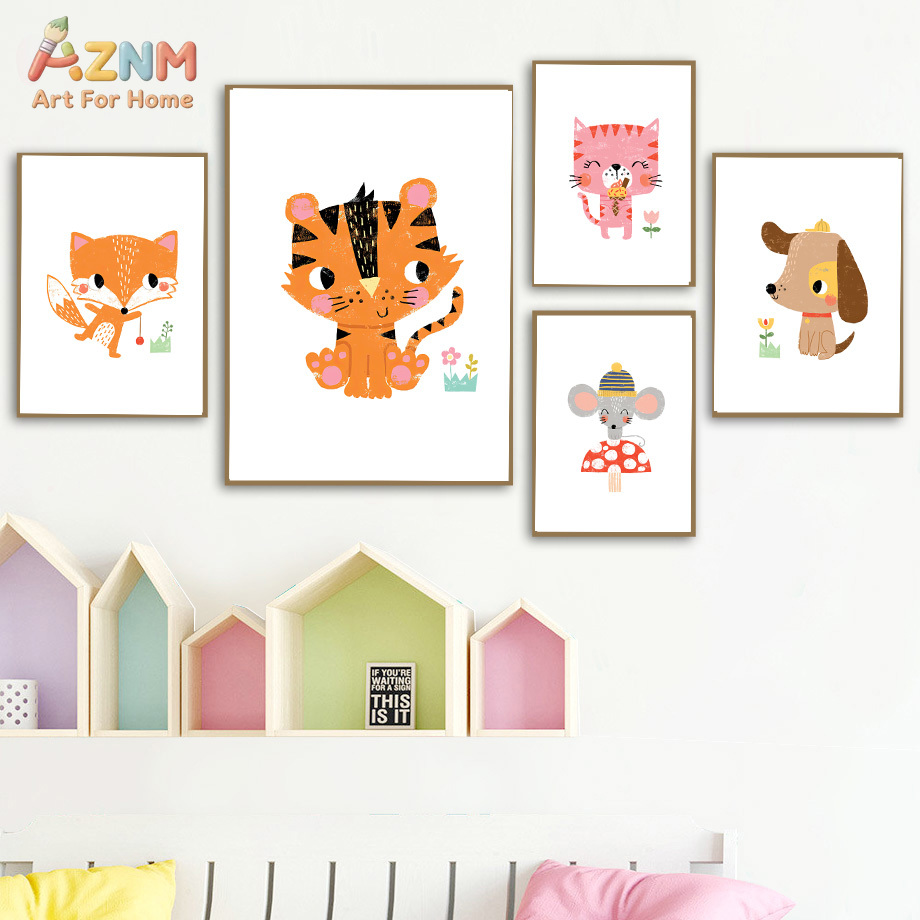 Cartoon Baby Animal Nursery Wa - Baby Zoo Nursery 리뷰 및 가격