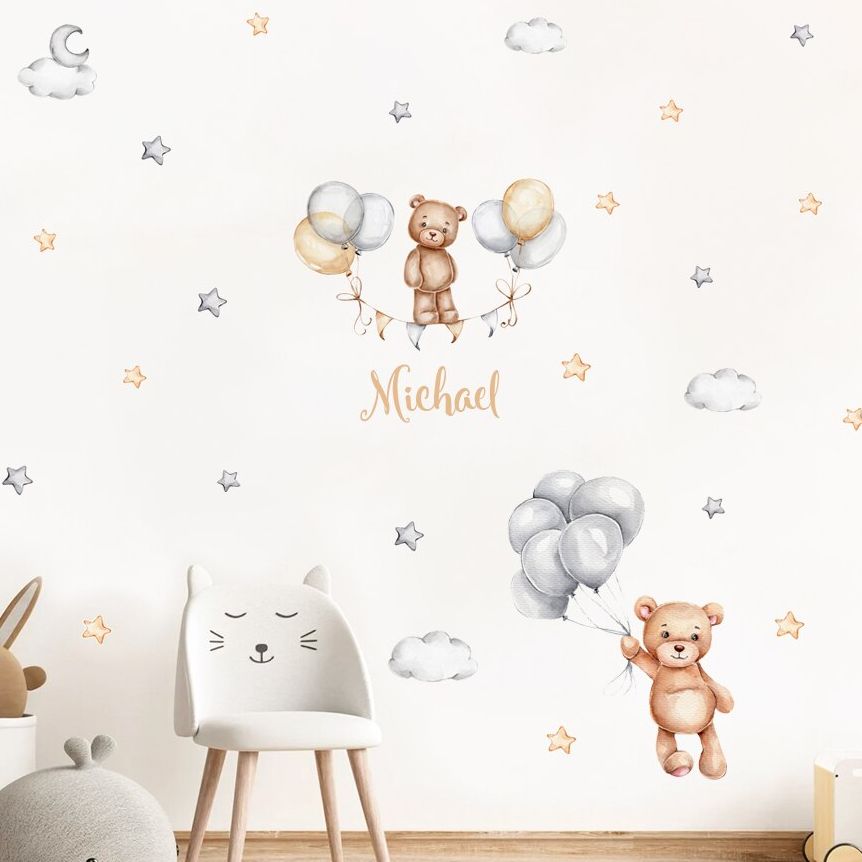 Custom Baby Name Bear Balloons - Baby Nursery Needs 리뷰 및 가격