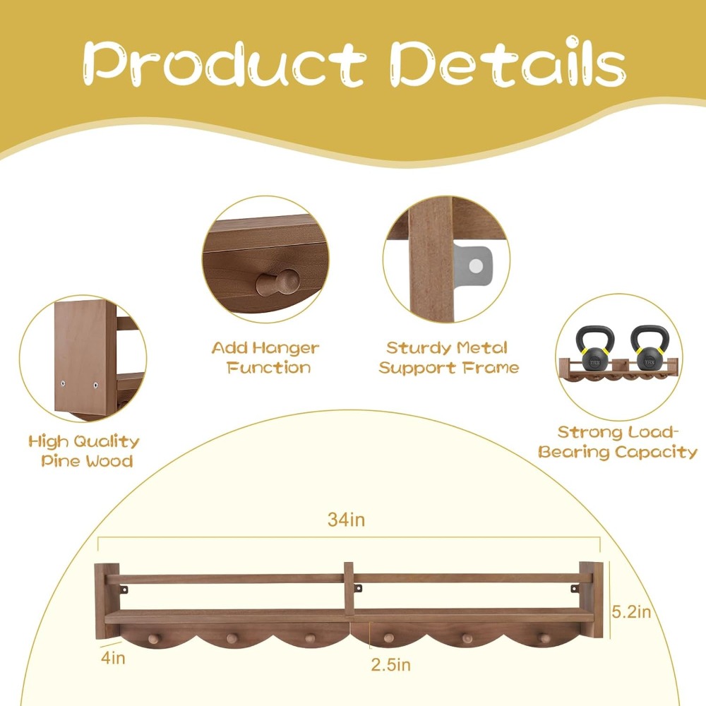 34-Inch Wall-Mounted Nursery B - Baby Nursery Hooks 리뷰 및 가격