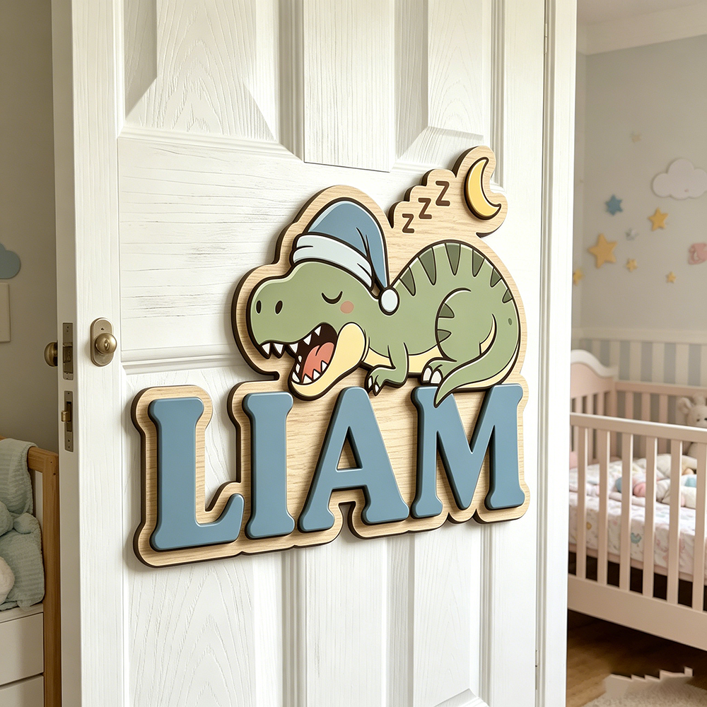 Personalized Sleepy Dinosaur N - Baby Nursery Kids 리뷰 및 가격