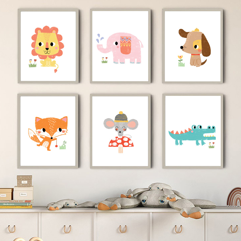 Cartoon Baby Animal Nursery Wa - Baby Zoo Nursery 리뷰 및 가격