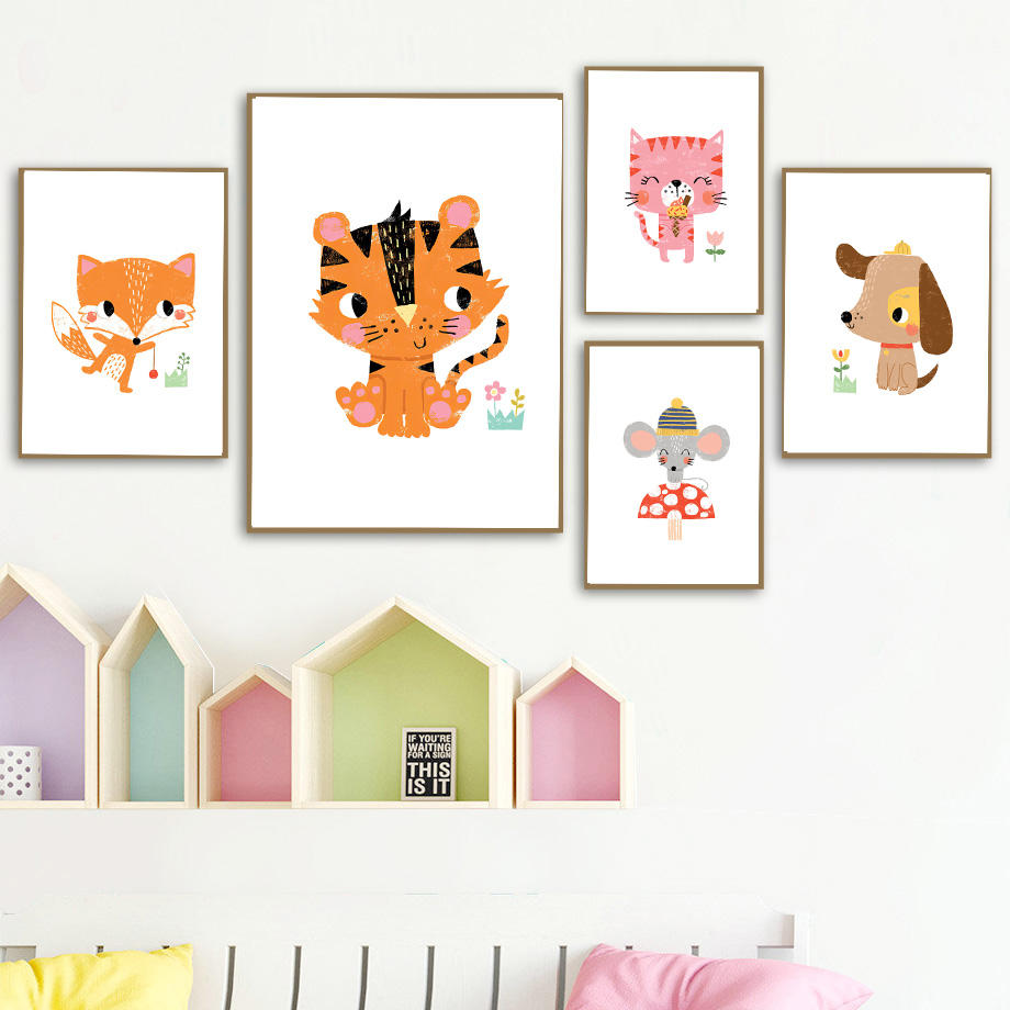 Cartoon Baby Animal Nursery Wa - Baby Zoo Nursery 리뷰 및 가격