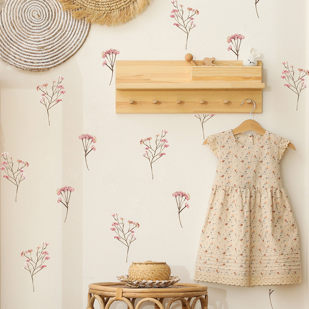 Pink  Watercolor Flower Wall S - Baby Nursery Needs 리뷰 및 가격