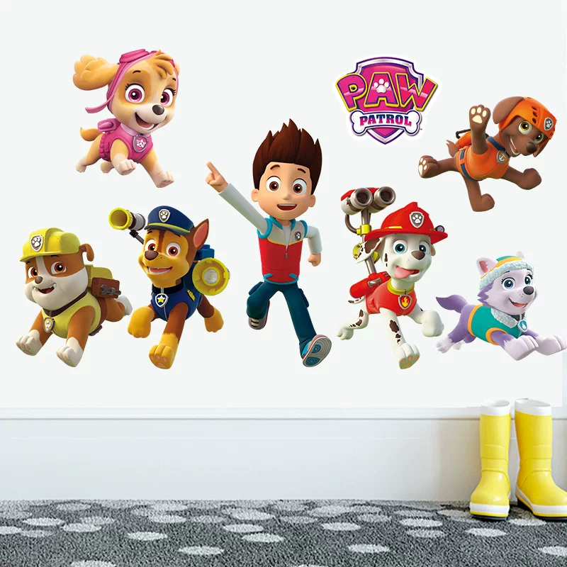 Cartoon Pawed Patrol Wall Stic - Baby Nursery Wall Mural 리뷰 및 가격