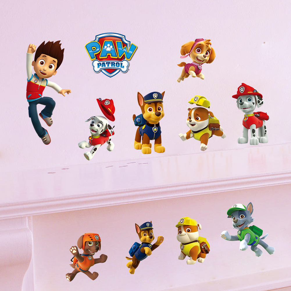 Cartoon Pawed Patrol Wall Stic - Baby Nursery Wall Mural 리뷰 및 가격