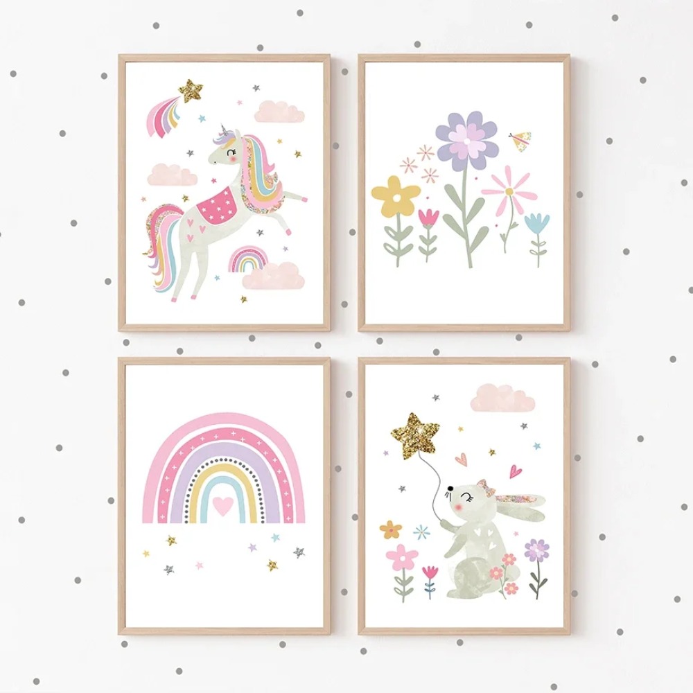 Pink Unicorn Rabbit Rainbow Cl - Baby Nursery Kids 리뷰 및 가격