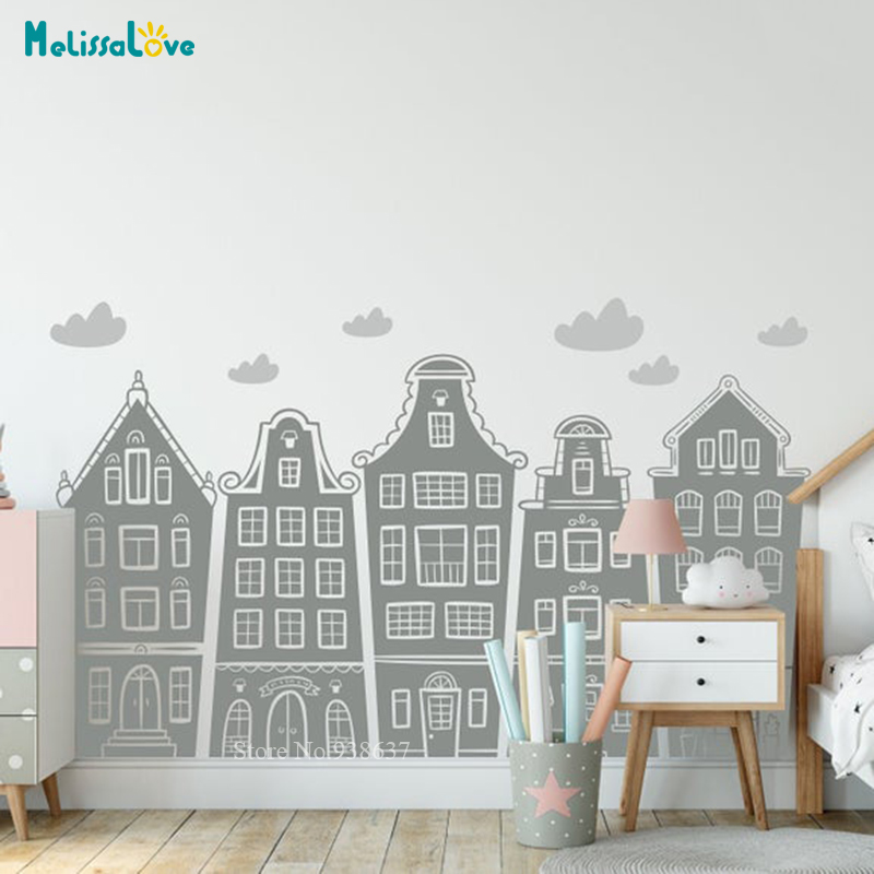 Scandinavian Houses & Clouds D - Baby Nursery Needs 리뷰 및 가격