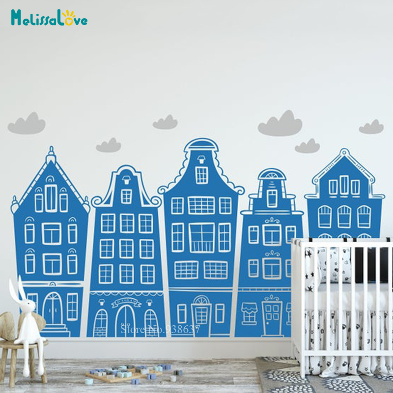 Scandinavian Houses & Clouds D - Baby Nursery Needs 리뷰 및 가격