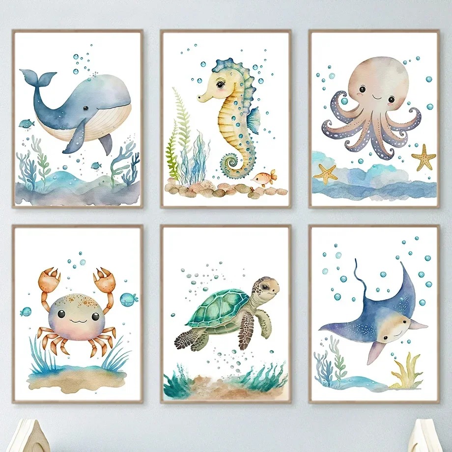 Cute Whale Sea Horse Octopus C - Baby Nursery Kids 리뷰 및 가격