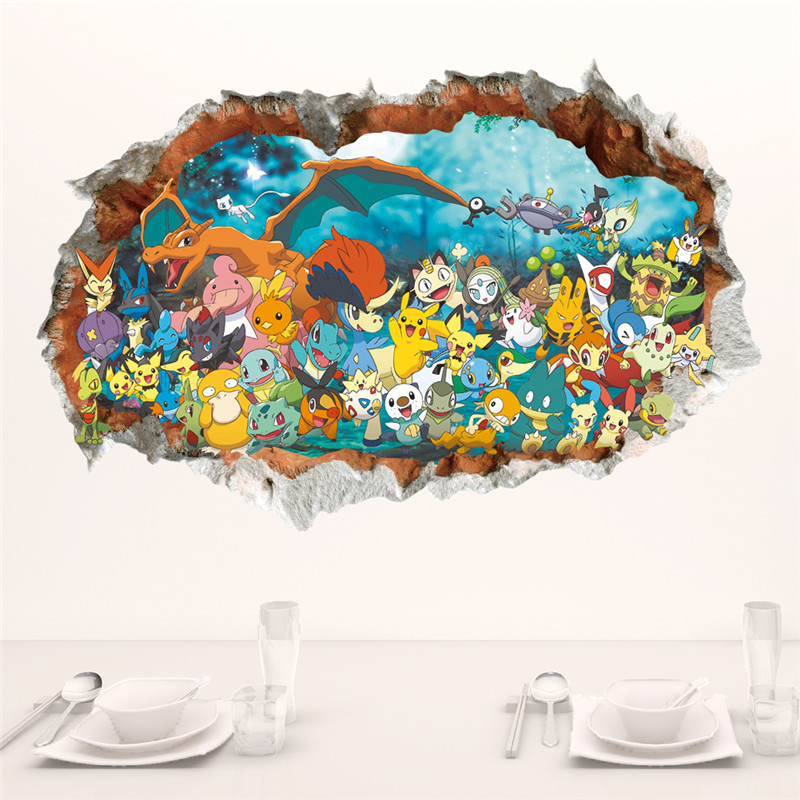 Cartoon Pokémon Pikachu Wall S - Baby Nursery Wall Mural 리뷰 및 가격