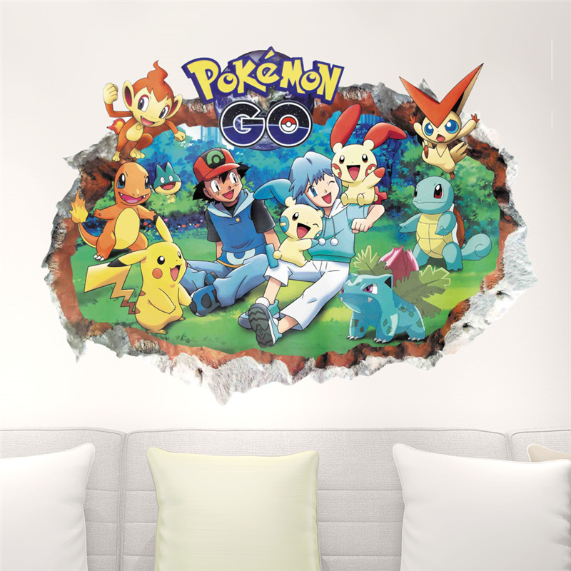 Cartoon Pokémon Pikachu Wall S - Baby Nursery Wall Mural 리뷰 및 가격