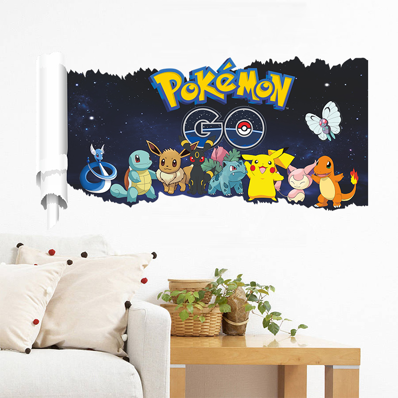 Cartoon Pokémon Pikachu Wall S - Baby Nursery Wall Mural 리뷰 및 가격
