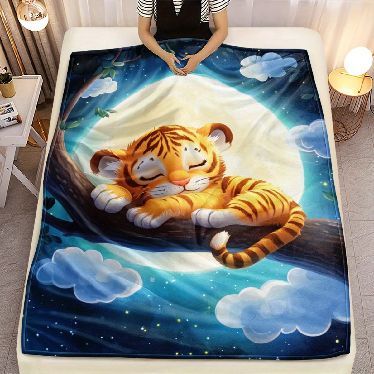 Cute sleeping tiger on tree br - Baby Nursery In Hospital 리뷰 및 가격