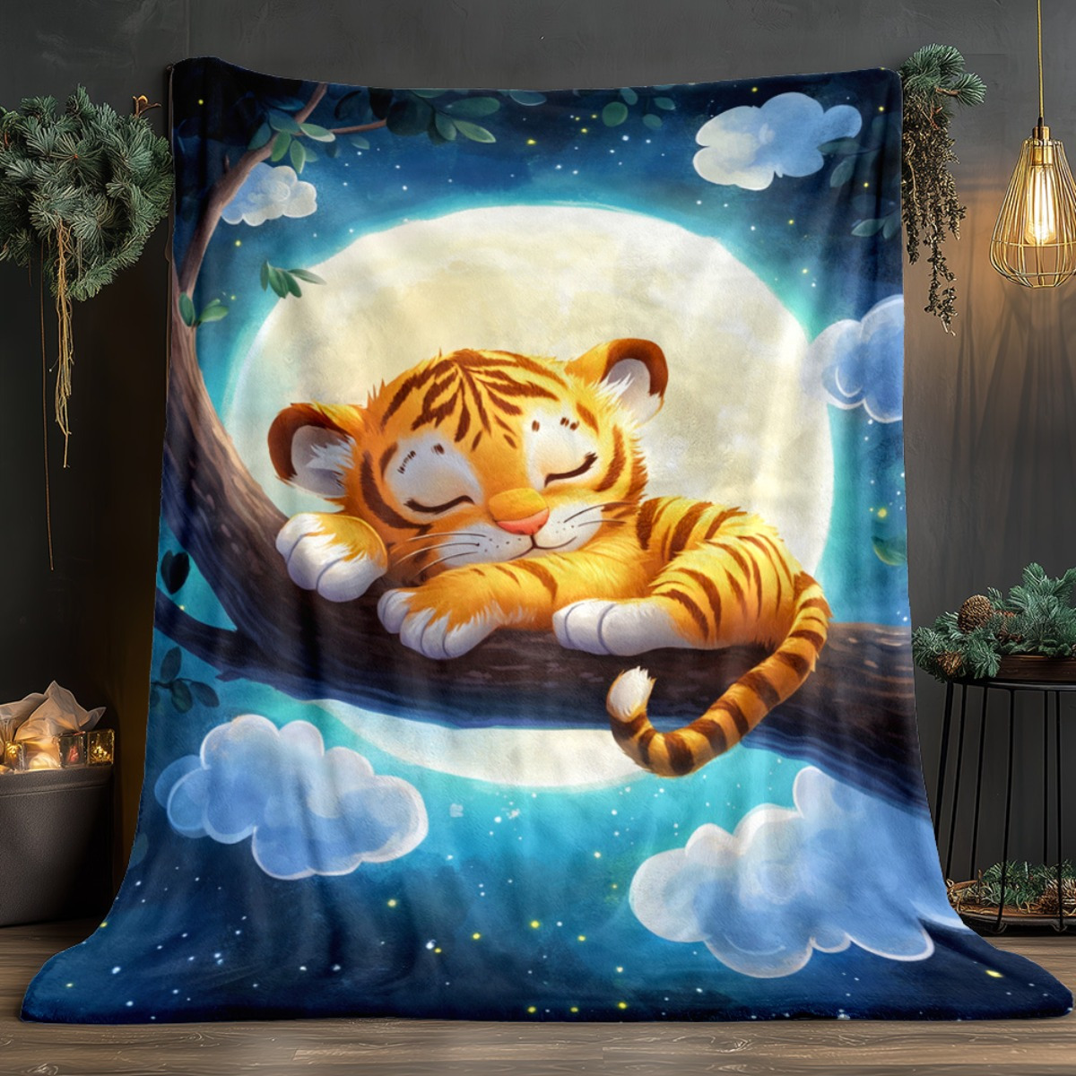 Cute sleeping tiger on tree br - Baby Nursery In Hospital 리뷰 및 가격