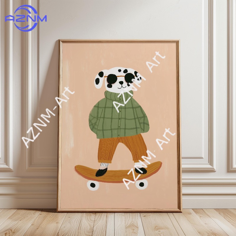 1PC Funny Animal Skateboarding - Baby Nursery Needs 리뷰 및 가격