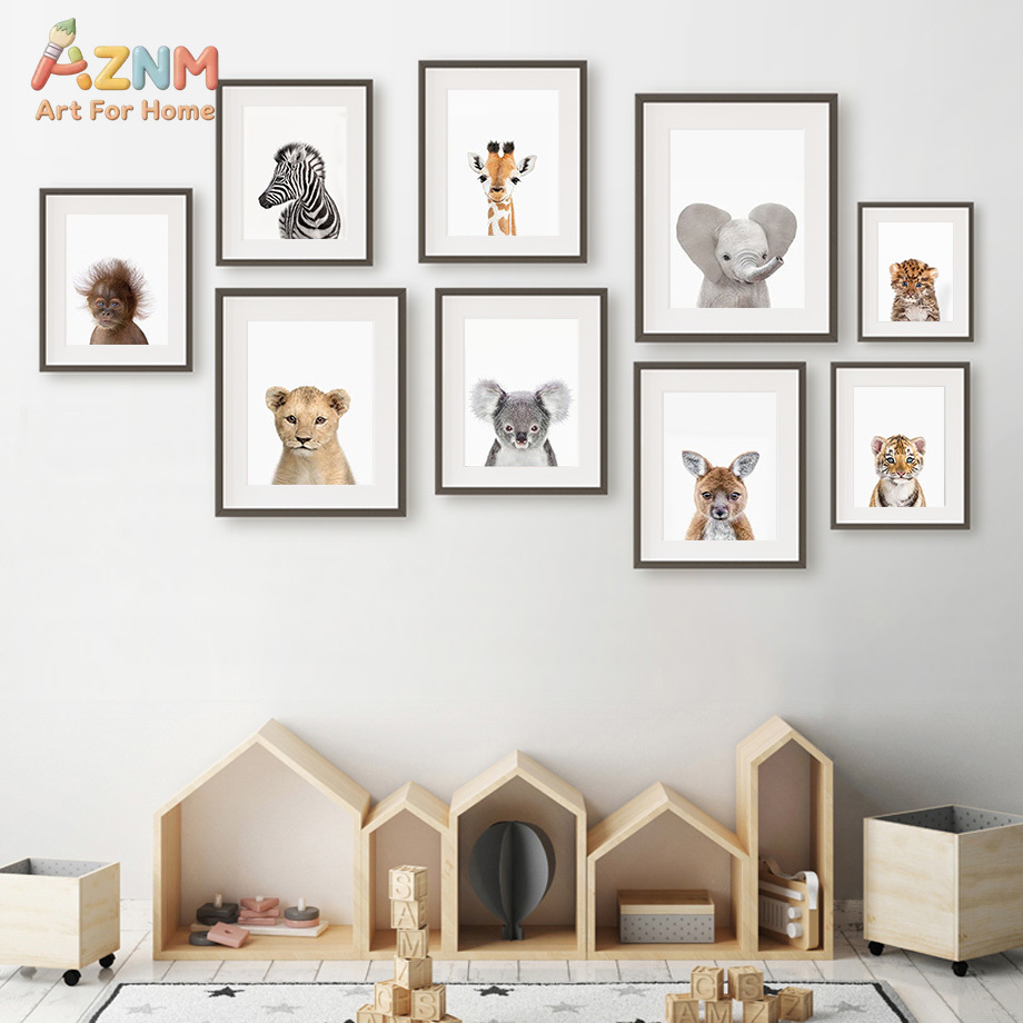 Baby Animal Nursery Wall Art P - Baby Zoo Nursery 리뷰 및 가격