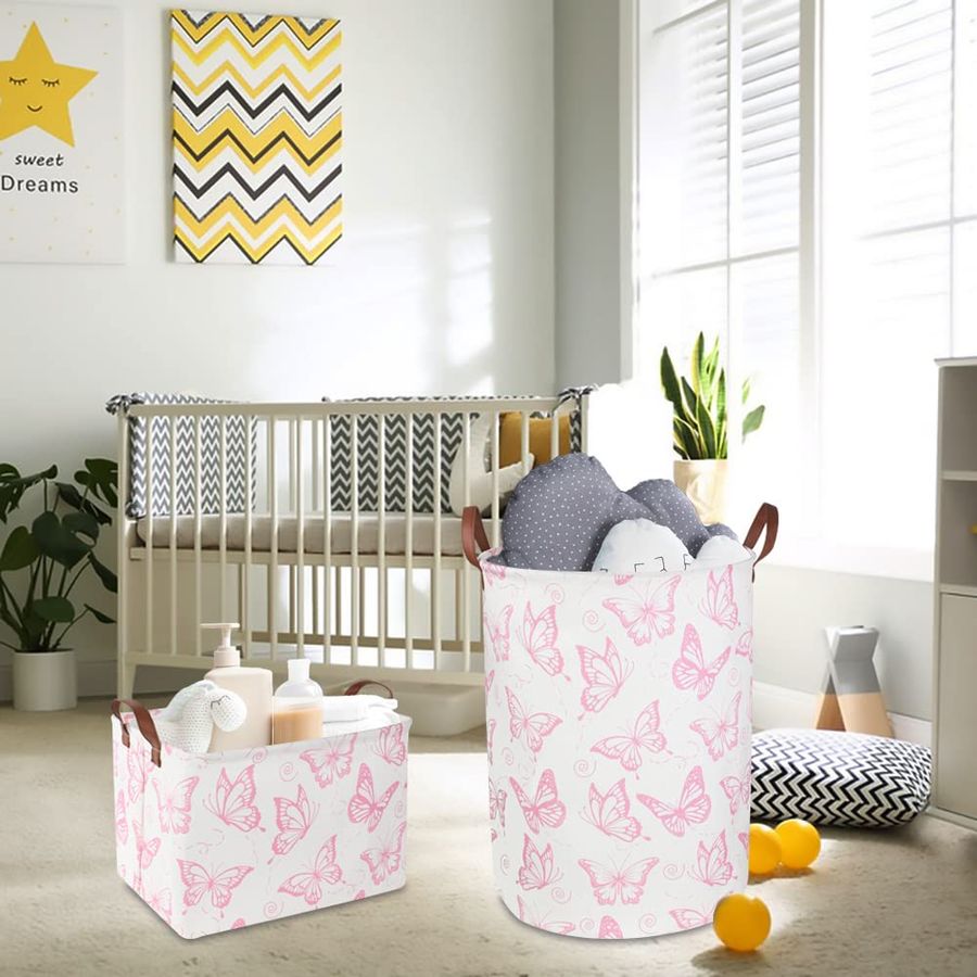 Pink Laundry Basket,Waterproof - Baby Nursery Laundry Hamper 리뷰 및 가격