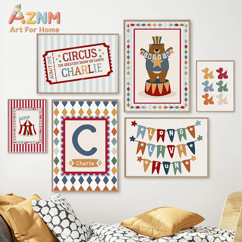 Circus Bear Magician Dog Quote - Baby Nursery Kids 리뷰 및 가격