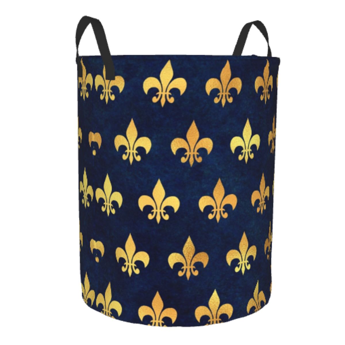 Royal Gold Blue Grunge Fleur D - Baby Nursery Laundry Hamper 리뷰 및 가격
