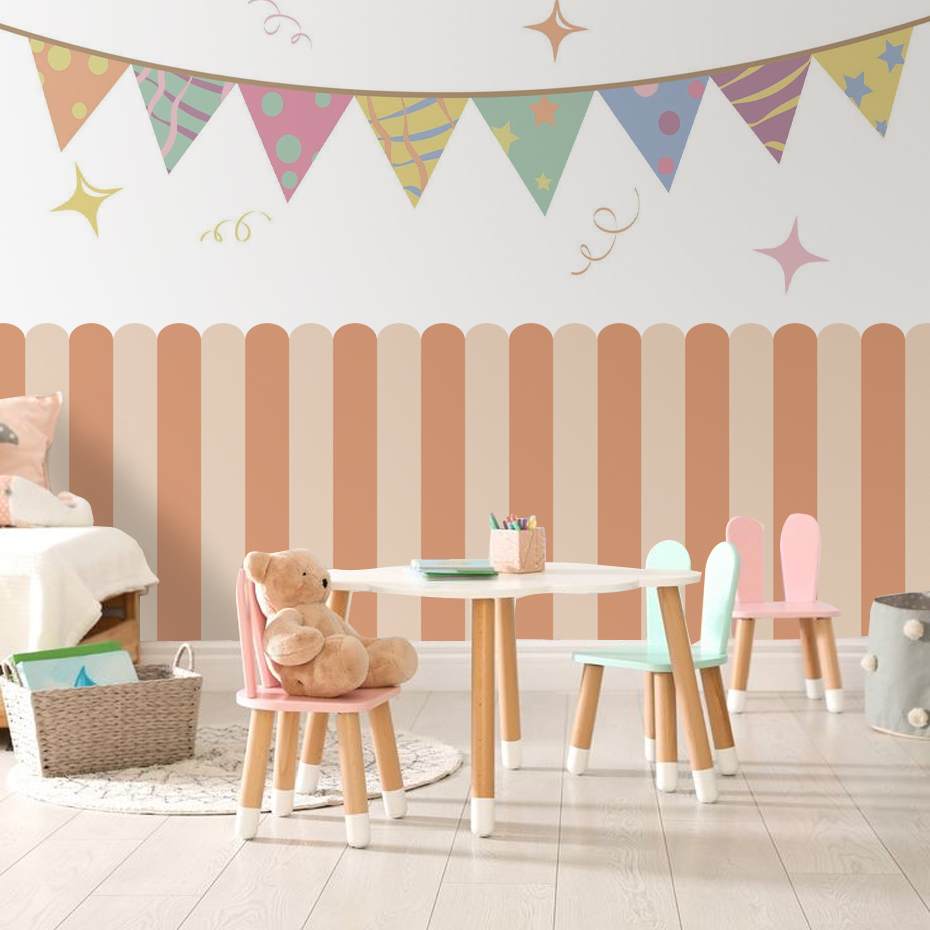 Multicolor Vertical Striped Ar - Baby Nursery Wall Decals 리뷰 및 가격