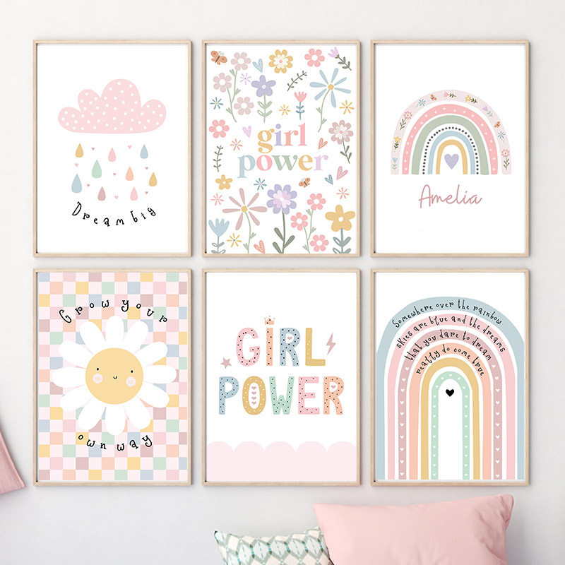 Sun Flower Rainbow Cloud Heart - Baby Nursery Kids 리뷰 및 가격